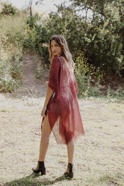 Plum Kimono Duster