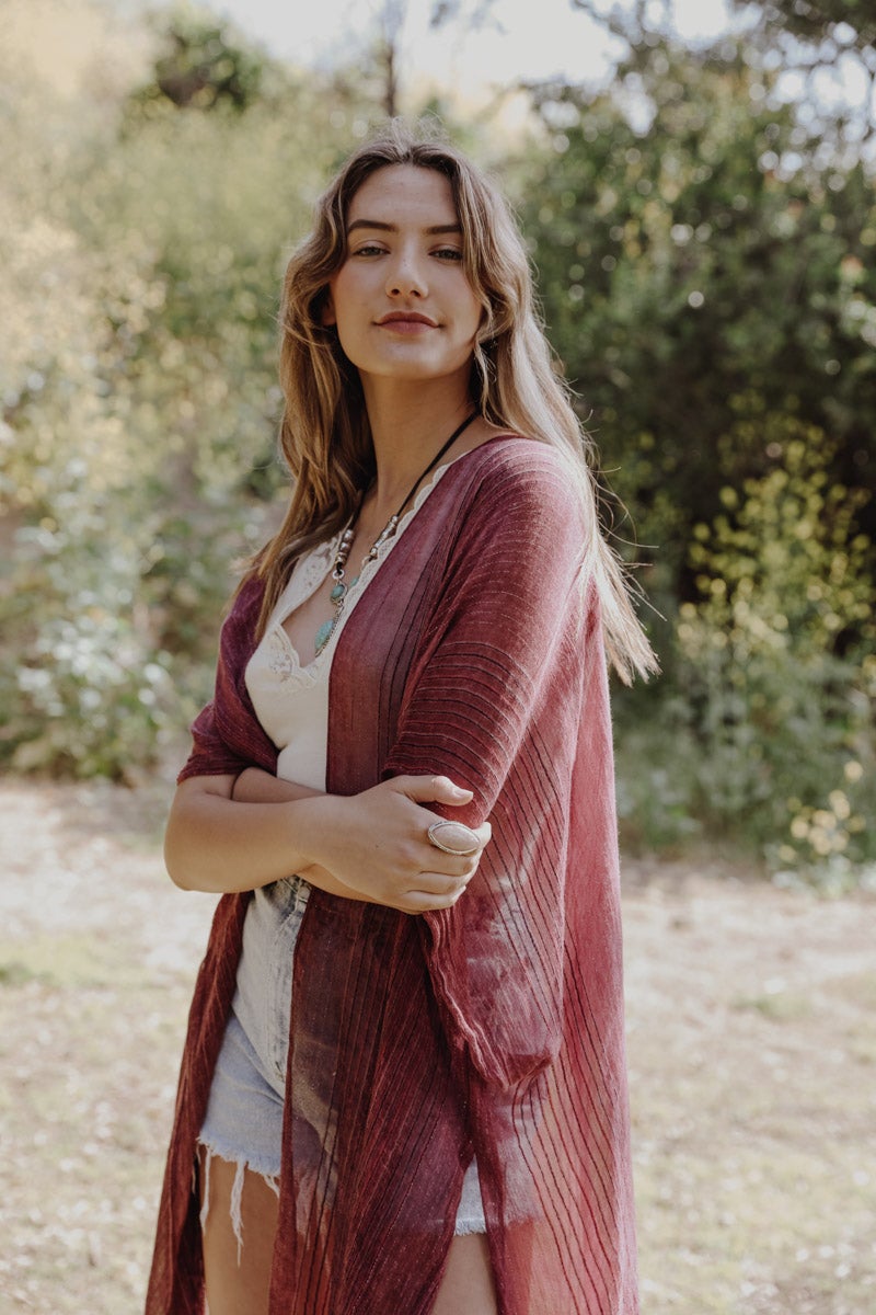 Plum Kimono Duster