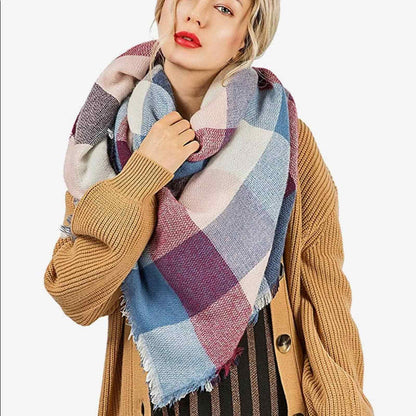 Plaid Blanket Scarf