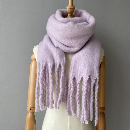 Black Mohair Winter Scarves