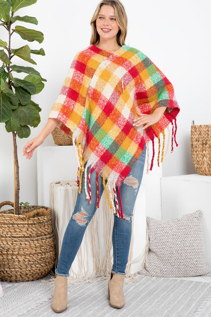 Soft Colorful Poncho