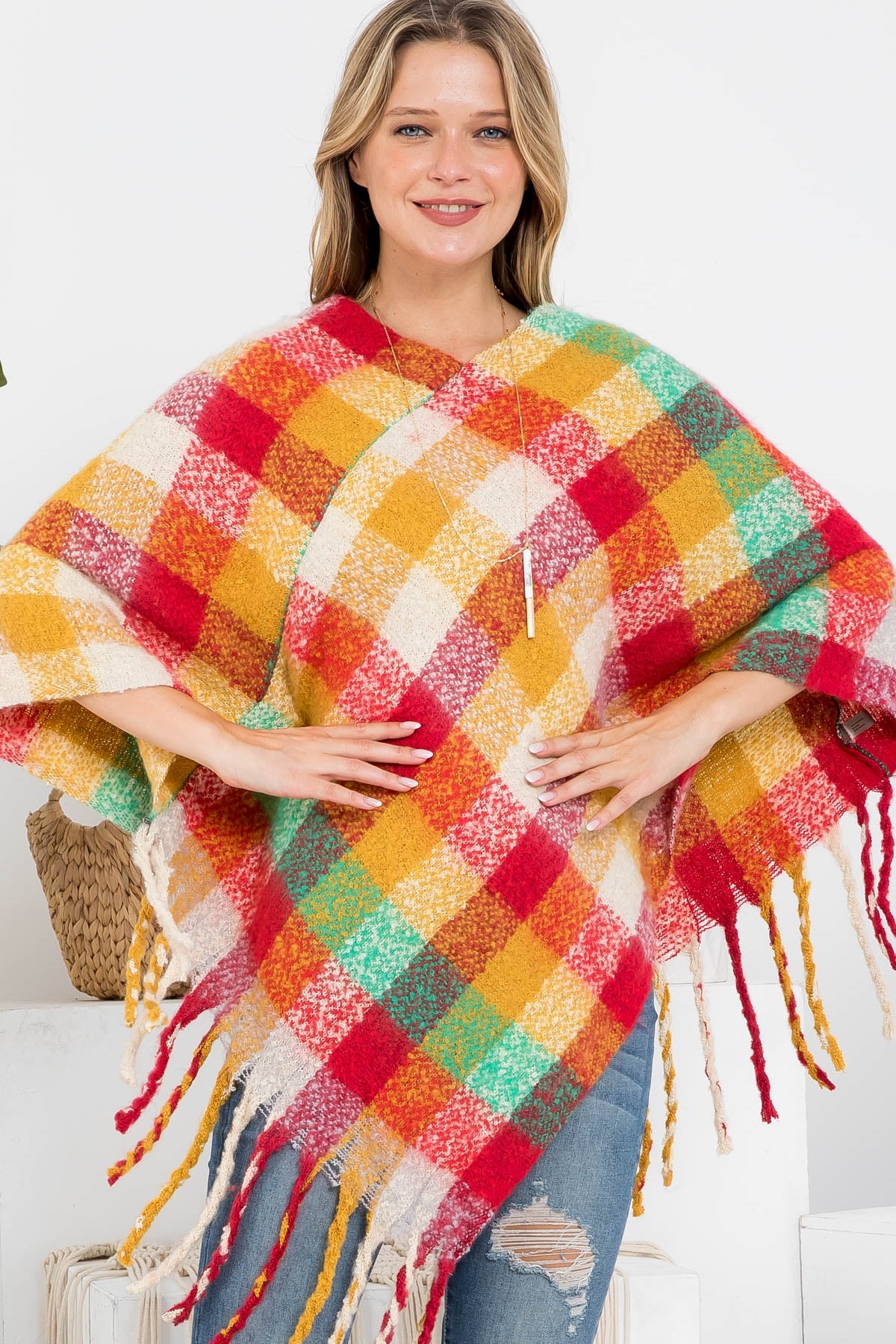 Soft Colorful Poncho