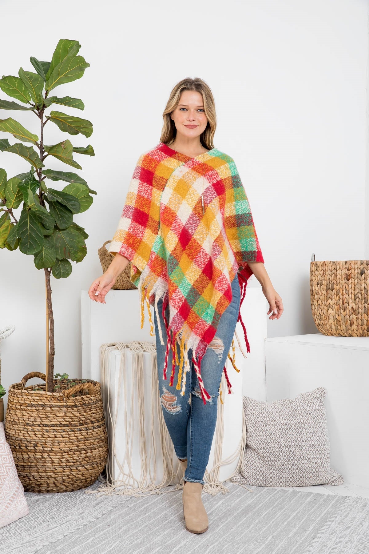 Soft Colorful Poncho