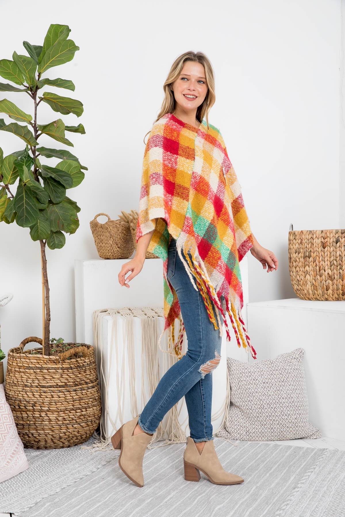 Soft Colorful Poncho