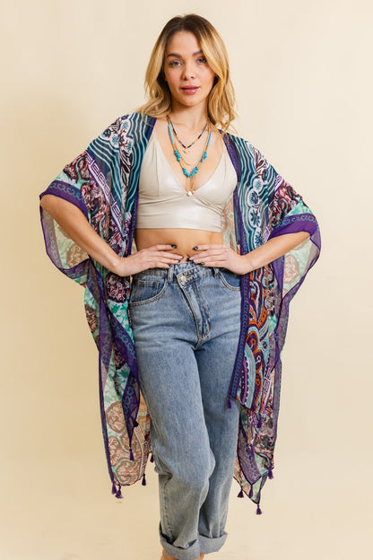Paisley Boho Kimono Duster
