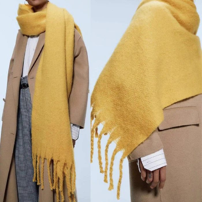 Black Mohair Winter Scarves