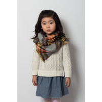 Kids Plaid Blanket Infinity Scarf - Khaki Red - Bean Concept - Etsy