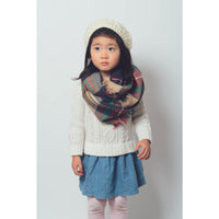 Kids Plaid Blanket Infinity Scarf - Green Navy - Bean Concept - Etsy