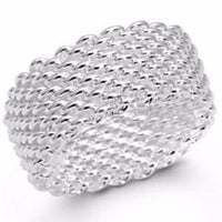 Mesh Silver Ring - Bean Concept - Etsy