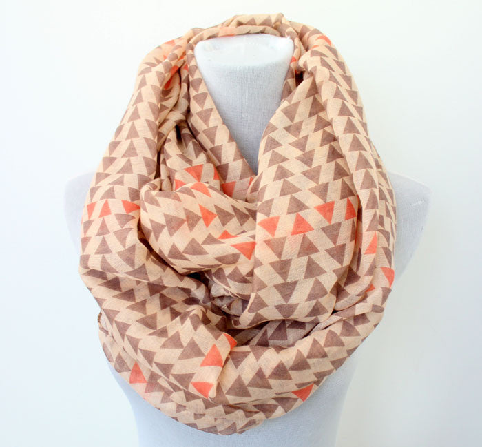 Boho Arrow Print Infinity Scarf - Bean Concept - Etsy