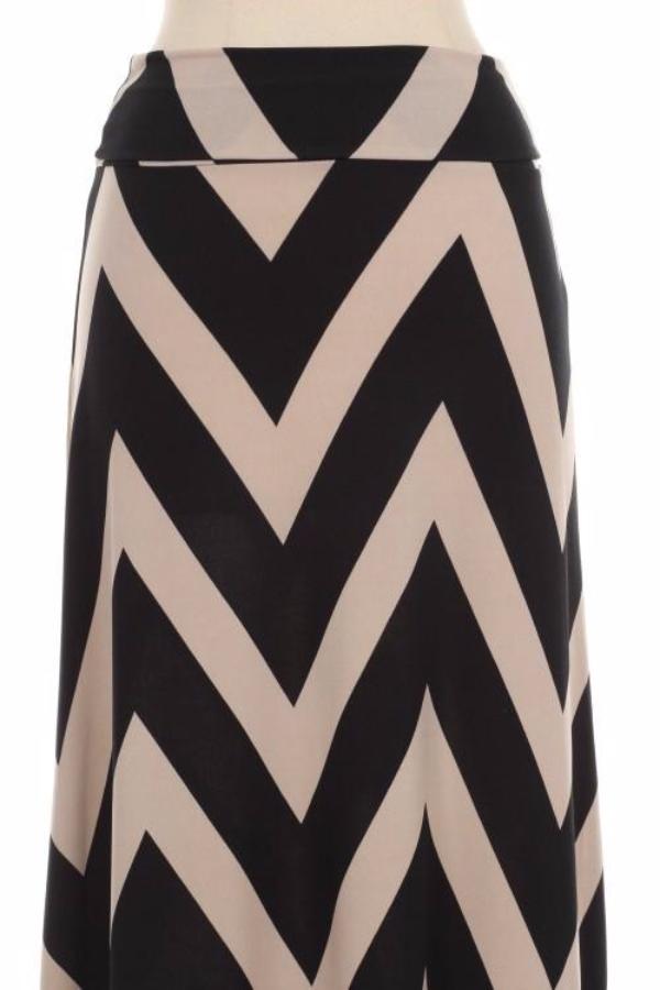 Chevron Maxi Skirt - Bean Concept - Etsy
