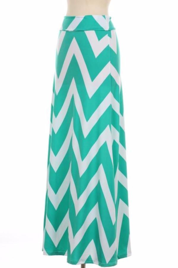 Chevron Maxi Skirt - Bean Concept - Etsy