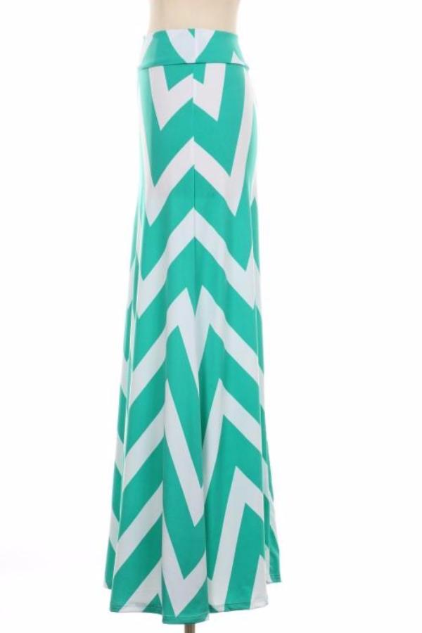 Chevron Maxi Skirt - Bean Concept - Etsy