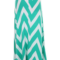 Khaki Chevron Maxi Skirt - Bean Concept - Etsy