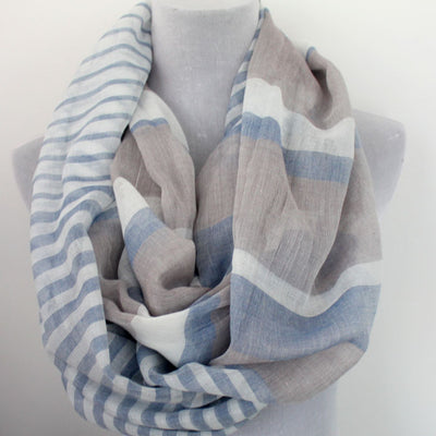 Color Block Stripes Infinity Scarf - Bean Concept - Etsy