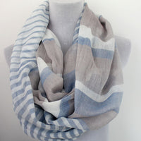 Color Block Stripes Infinity Scarf - Bean Concept - Etsy