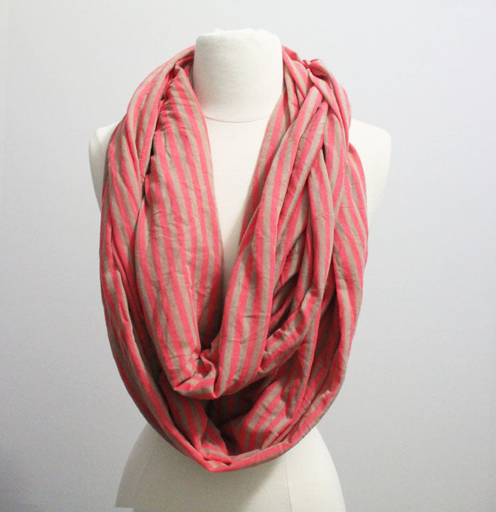 Color Block Jersey Infinity Scarf - Bean Concept - Etsy