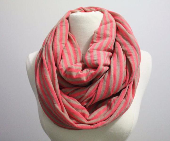 Color Block Jersey Infinity Scarf - Bean Concept - Etsy
