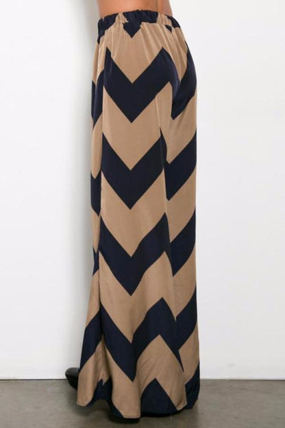 Flare Chevron Print Pants - Bean Concept - Etsy