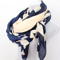 Large Colorblock Scarf with Tassels - Bean Concept - Etsy