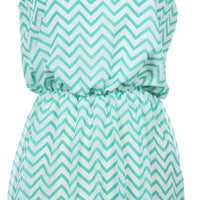 Coral Tank Top Dress in Chevron Print - Bean Concept - Etsy