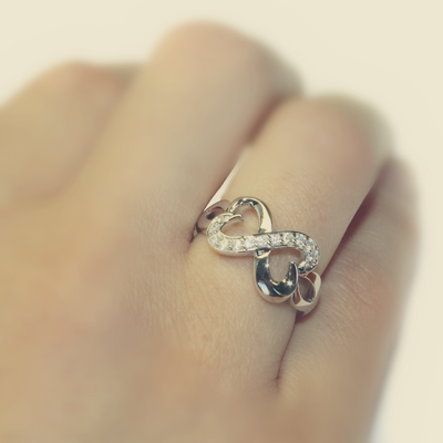 Crystal Infinity Ring - Bean Concept - Etsy