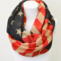 Vintage American Flag Infinity Scarf - Bean Concept - Etsy
