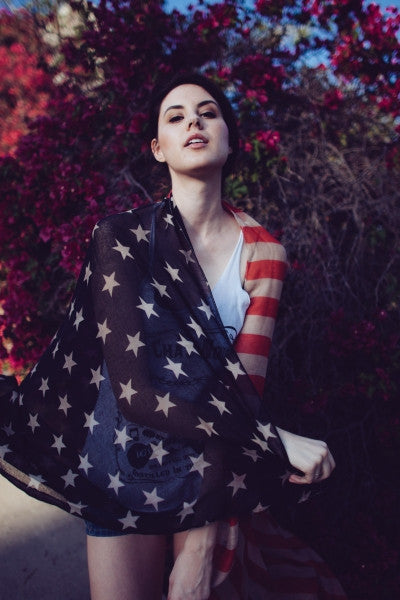 Vintage American Flag Scarf - Bean Concept - Etsy