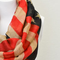Vintage American Flag Infinity Scarf - Bean Concept - Etsy