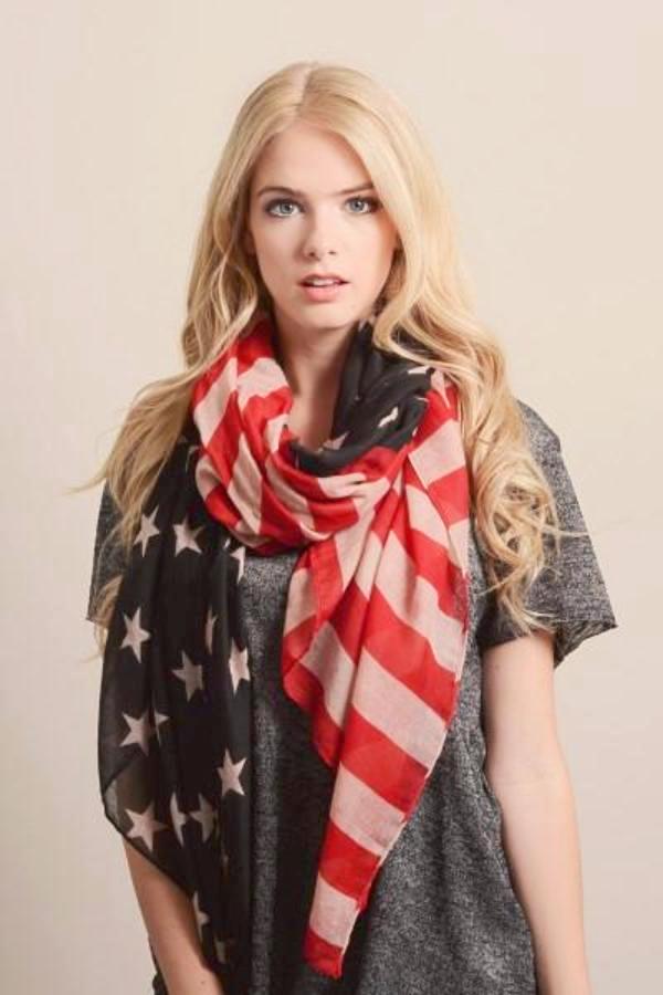 Large Vintage American Flag Scarf - Bean Concept - Etsy
