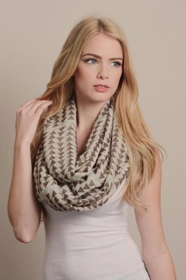 Coral Arrow Infinity Scarf - Bean Concept - Etsy