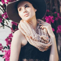 Coral Arrow Infinity Scarf - Bean Concept - Etsy