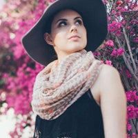 Coral Arrow Infinity Scarf - Bean Concept - Etsy