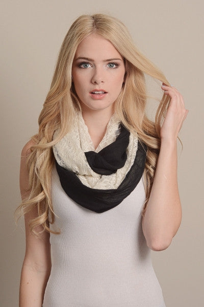 Lace Infinity Scarf - Bean Concept - Etsy