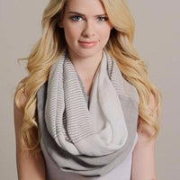 Soft Stripe and Colorblock Infinity Scarf - Bean Concept - Etsy