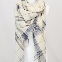Plaid Classic Multihued Plaid Scarf with Baby Fringes - Bean Concept - Etsy