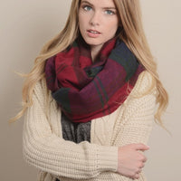 Plaid Blanket Infinity Scarf - Bean Concept - Etsy
