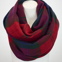 Plaid Blanket Infinity Scarf - Bean Concept - Etsy