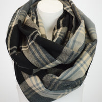 Plaid Blanket Infinity Scarf - Bean Concept - Etsy