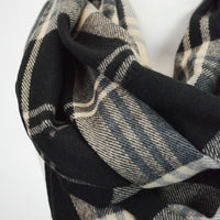 Plaid Blanket Infinity Scarf - Bean Concept - Etsy