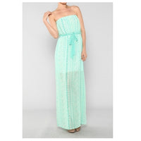 Bohemian Print Maxi Dress in Mint - Bean Concept - Etsy