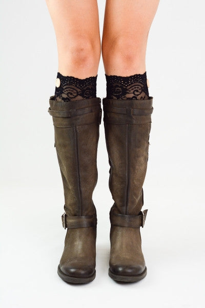 Soft Lace Boot Cuffs with Buttons - Bean Concept - Etsy