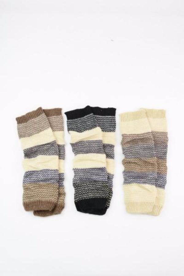 Cozy Knitted Colorblock Leg Warmers - Bean Concept - Etsy