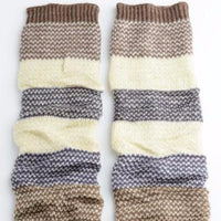 Cozy Knitted Colorblock Leg Warmers - Bean Concept - Etsy