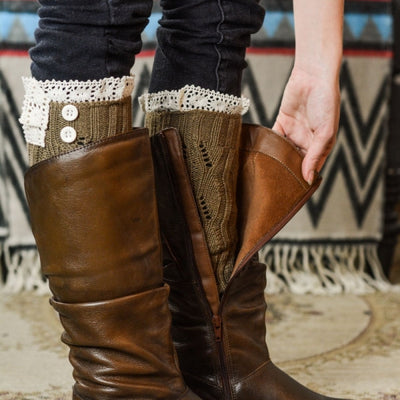 Soft Lace Boot Cuffs with Bottoms - Bean Concept - Etsy