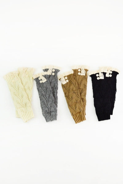 Soft Lace Boot Cuffs with Bottoms - Bean Concept - Etsy