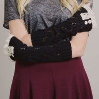 Gray Cozy Lace Hand Warmers Gloves - Bean Concept - Etsy