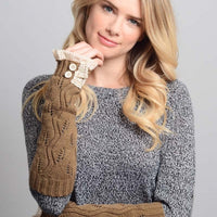 Gray Cozy Lace Hand Warmers Gloves - Bean Concept - Etsy