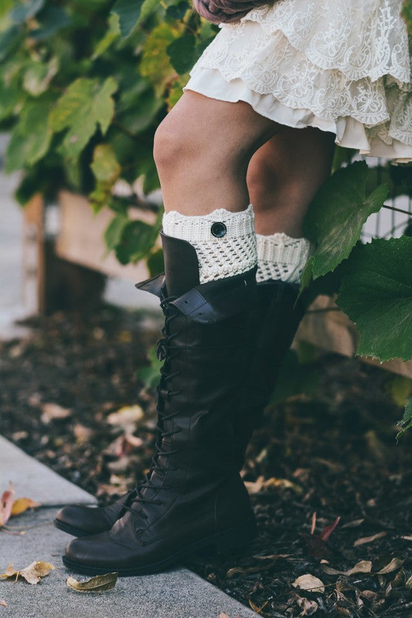 Black sales boot toppers