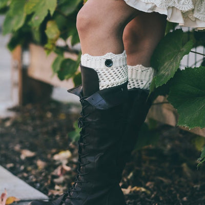 Knitted Boot Cuffs with Buttons - Bean Concept - Etsy